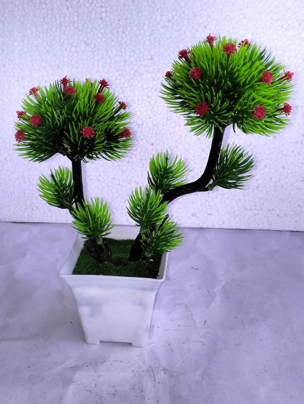 Artificial Plant with Pot Red