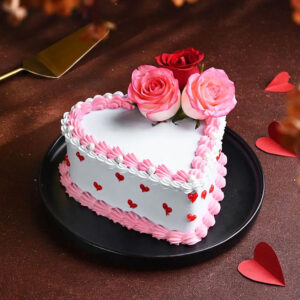 Love in Bloom Heart Cake